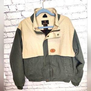 Browning Lyons Hunt Jacket Wool Lining Upland Safari Hunting Barn Chore Coat LG